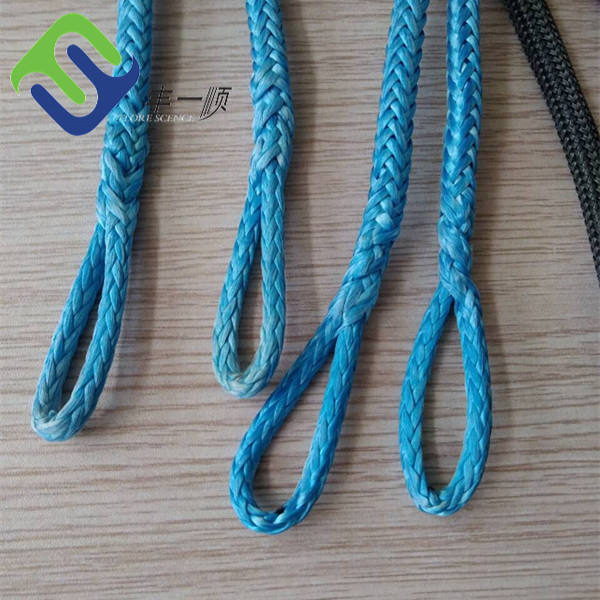 Yellow Marine 12 Strand Mooring Rope ถัก Uhmwpe ABS ได้รับการอนุมัติ 2