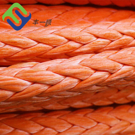 Yellow Marine 12 Strand Mooring Rope ถัก Uhmwpe ABS ได้รับการอนุมัติ 3