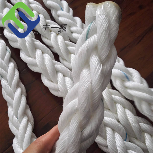 การลากจูง 8 Strand PP เชือกลอย Mooring Polypropylene Monofilament Rope 0