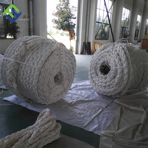 Heavy Duty 48 มม. 56 มม. 60 มม. 64 มม. 72 มม. 8 Strand PP PET ผสมโพรพิลีนโพลีเอสเตอร์ผสมเรือ Mooring Rope 1