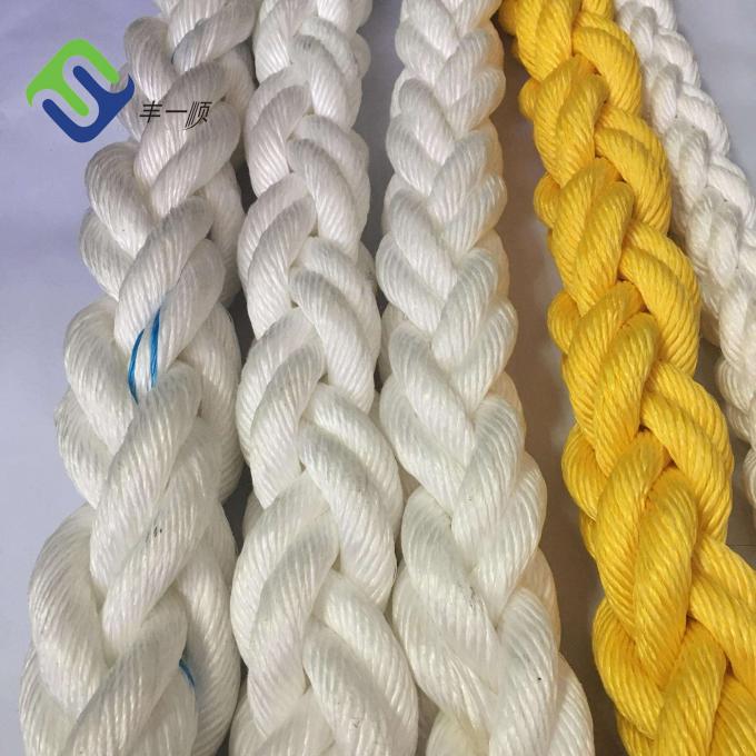 Heavy Duty 48 มม. 56 มม. 60 มม. 64 มม. 72 มม. 8 Strand PP PET ผสมโพรพิลีนโพลีเอสเตอร์ผสมเรือ Mooring Rope 2