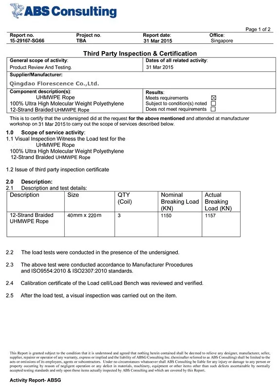 สายพลอย 28 มม. 8 สายพลอยโพลีโปรพีเลนโมนโฟนฟิเลน สําหรับเรือ 9