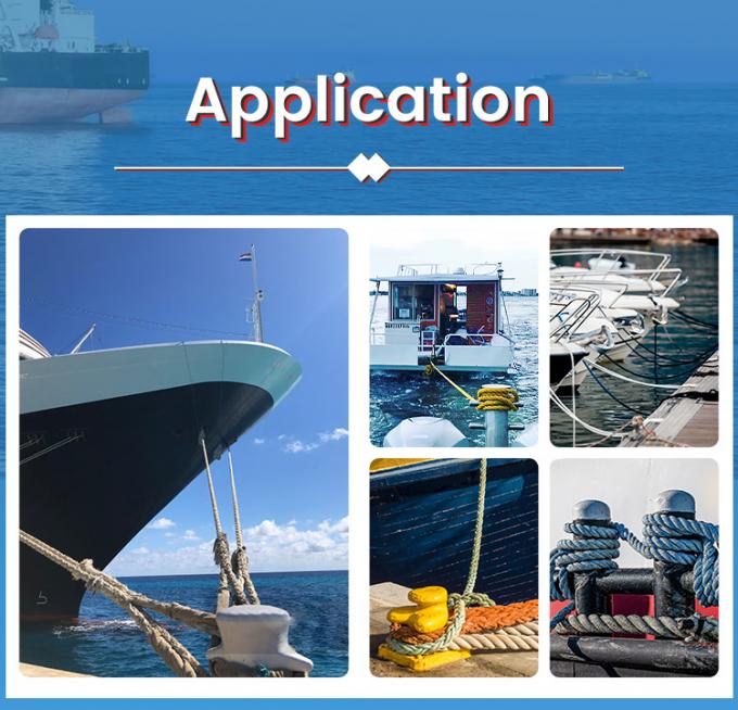 สายพับขาวความแข็งแรงสูง PP โพลีโปรไพลีน 8 สาย 64 มม สําหรับสายเรือ 12