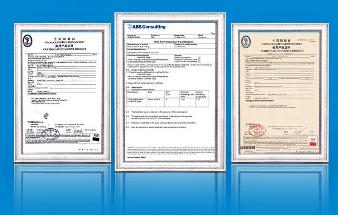 สายพับขาวความแข็งแรงสูง PP โพลีโปรไพลีน 8 สาย 64 มม สําหรับสายเรือ 17