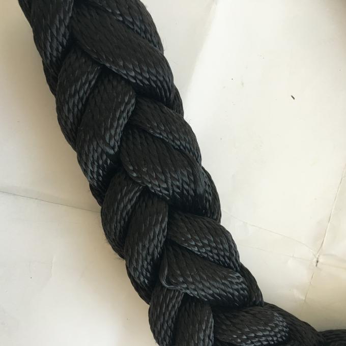 ขาว 53 มม 8 สายพอลิเอสเตอร์ เรือ Hawser วางเส้นใยลาก ท่าเรือ สายแข็งแรงสําหรับการใช้ในทะเล 4