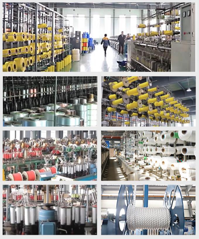 ขาว 53 มม 8 สายพอลิเอสเตอร์ เรือ Hawser วางเส้นใยลาก ท่าเรือ สายแข็งแรงสําหรับการใช้ในทะเล 12