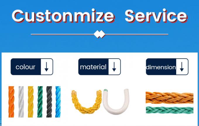 สายพับขาวความแข็งแรงสูง PP โพลีโปรไพลีน 8 สาย 64 มม สําหรับสายเรือ 11