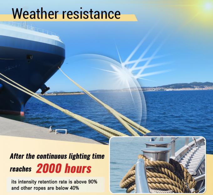 ความแข็งแกร่งสูง 12 สายผสม UHMWPE สายใยสังเคราะห์สาย 48 มม กว้างสําหรับเรือเรือลาก ท่าเรือ 1