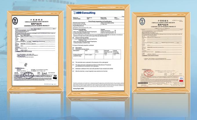 ความแข็งแกร่งสูง 12 สายผสม UHMWPE สายใยสังเคราะห์สาย 48 มม กว้างสําหรับเรือเรือลาก ท่าเรือ 10