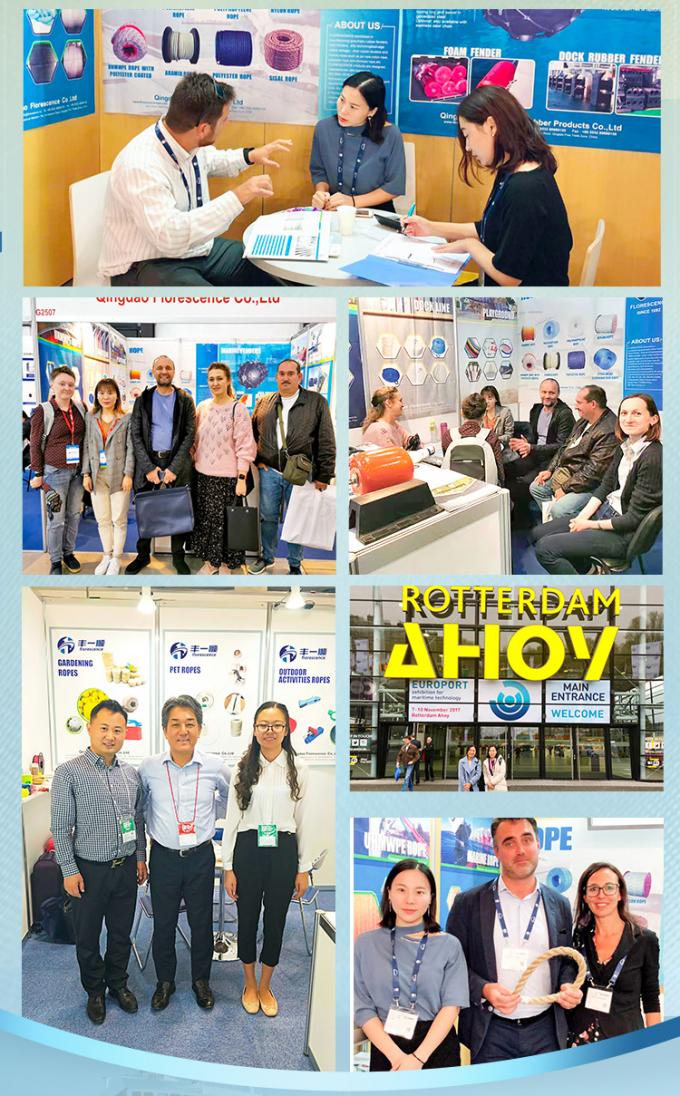 ความแข็งแกร่งสูง 12 สายผสม UHMWPE สายใยสังเคราะห์สาย 48 มม กว้างสําหรับเรือเรือลาก ท่าเรือ 9