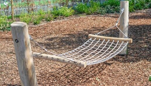Outdoor Tree Swing 4 Strand โพลีเอสเตอร์ผสมเชือกเปลญวน 1.5 * 0.8m