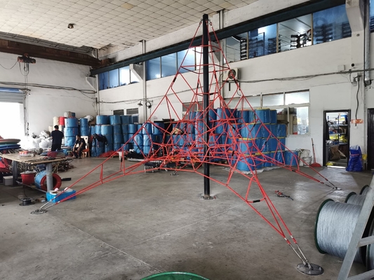 สนามเด็กเล่น Pyramid Climbing Net Spider Net สำหรับเด็ก Climbing