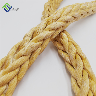 เรือ 12 Strand UHMWPE Rope Synthetic UHMWPE Tow Rope 18mm For Marine