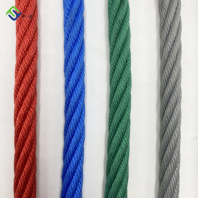 เชือกสนามเด็กเล่นผสมโพลีเอสเตอร์ขนาด 16 มม. สีที่กำหนดเองสำหรับตาข่ายเชือกปีนเขา