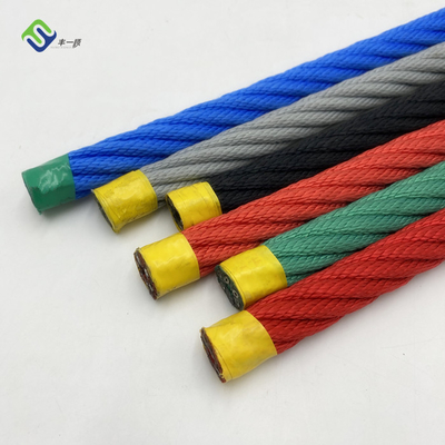 เชือกสนามเด็กเล่นผสมโพลีเอสเตอร์ขนาด 16 มม. สีที่กำหนดเองสำหรับตาข่ายเชือกปีนเขา