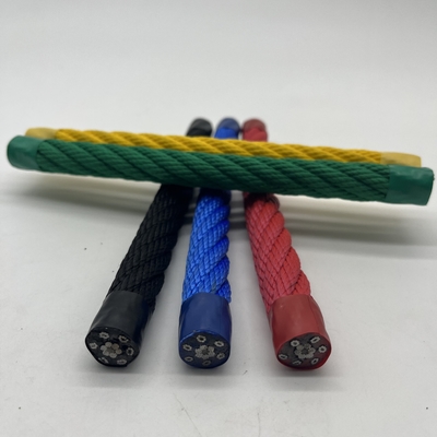 6x8 FC PP Multifilament / Polyester การผสมผสานเชือกสายสําหรับเชือกปีนสนามเด็กเล่น