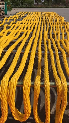 สีแดง 24mmx220m 12 สาย UHMWPE HMPE สายพานต่อสําหรับเรือ