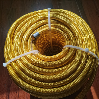 16mmx220m สาย HMPE สีเหลืองผสมสองแบบ พร้อมภาระหักสูง