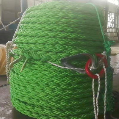 สีเขียว 44mmx500m 8 สายพีพีผสมสายใยสําหรับทะเลลึก