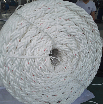 สีขาว 8 สาย Pp โพลีโปรพีเลน Multifilament สาย Pp สายเรือลอย