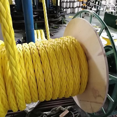 ความแข็งแรงสูง 10 มม 12 มม 12 สตรอนด์ Uhmwpe ใย Winch สายผสม