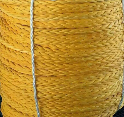 ความแข็งแรงสูง 10 มม 12 มม 12 สตรอนด์ Uhmwpe ใย Winch สายผสม
