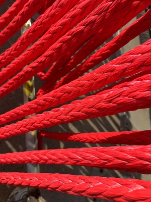 ความยืดหยุ่นสูง 12 สายผสม Uhmwpe สายติดเรือ สายลาก