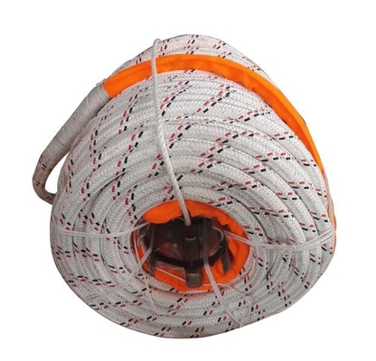 ABS ยืนยัน 12 สาย UHMWPE เชือกด้วยผ้าพอลิเอสเตอร์ double braided 32mmx500m