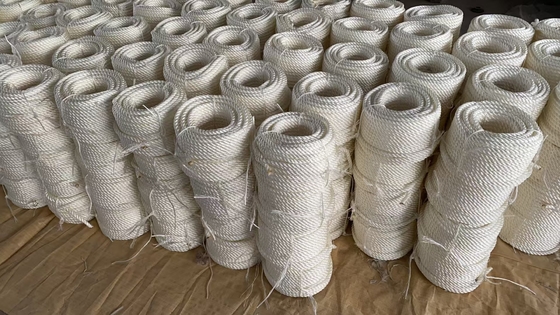 เชือกไนลอน 3 เกลียว โพลีเอไมด์ เกรดมารีน ขนาด 4 มม.-60 มม. สีดำ/ขาว
