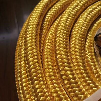 เชือกโพลีเอสเตอร์ถักสองชั้นพร้อมแกนเชือก UHMWPE 12 เส้น สำหรับการผูกเรือและการทอดสมอ พร้อมขนาดที่กำหนดเอง 4 มม.-60 มม.