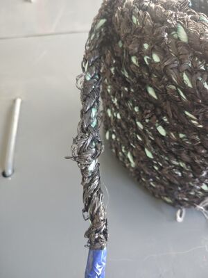 3 สายเชือกปลูกปลาเปลือกโพลีโปรพีเลน ขนาด 16mmx220m สีดํา