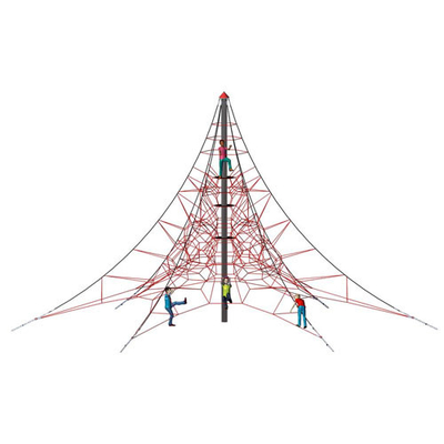 Pyramid Playset Custom Climbing Net 8x8x6m สำหรับอุปกรณ์สนามเด็กเล่น