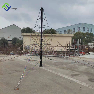 Pyramid Playset Custom Climbing Net 8x8x6m สำหรับอุปกรณ์สนามเด็กเล่น