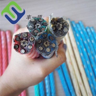 PP Monofilament รวมลวดสลิงลวดเหล็กแกน 6 Strand 16mm สนามเด็กเล่น Rope