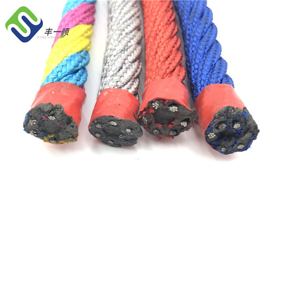 6 Strand 16mm โพลีเอสเตอร์ผสมเชือกสนามเด็กเล่นลวดสลิงสำหรับปีนเขา Nets