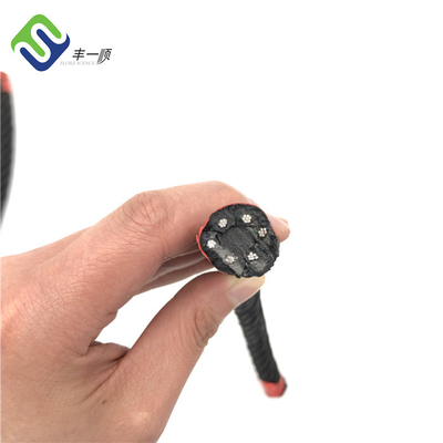 6 Strand 16mm Steel Core โพลีเอสเตอร์ผสมสนามเด็กเล่นลวดสลิง