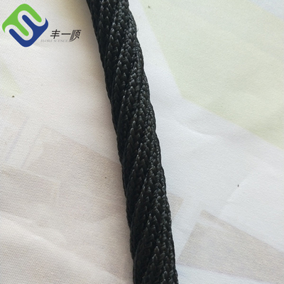 6 Strand 16mm Steel Core โพลีเอสเตอร์ผสมสนามเด็กเล่นลวดสลิง