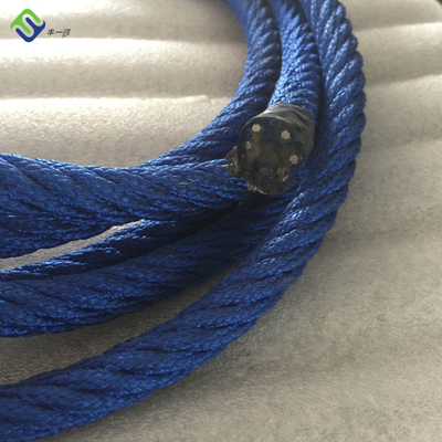 6 Strand 16mm Steel Core โพลีเอสเตอร์ผสมสนามเด็กเล่นลวดสลิง