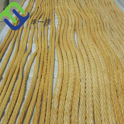 เชือกลากจูงเรือเดินทะเลที่ทรงพลัง 12 Strand Uhmwpe Vessel Mooring Lines