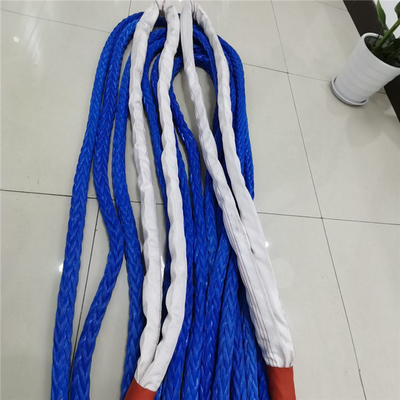 เส้นใยสังเคราะห์ Mooring 12 Strand Uhmwpe Rope ถักสำหรับ Marine