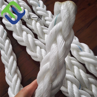 Mooring PP Floating 8 Strand PP เชือก 48mmx220m ถักเปียสีขาว