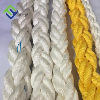 28 มม. - 96 มม. 8 เกลียว PP เชือกเรือโพลีโพรพิลีน Mooring Lines