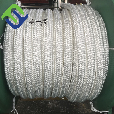 Hawser Nylon Mooring Rope Double Braided Mooring Lines สำหรับเรือ