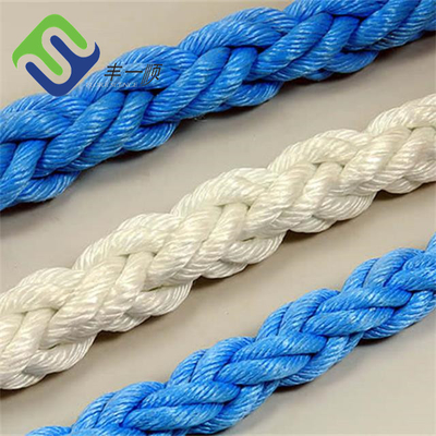 ความต้านทานการสึกหรอ 8 Strand Polyester Rope ความดื้อรั้นสูง Marine Braided Poly Rope