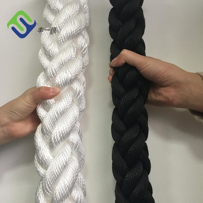 ความต้านทานการสึกหรอ 8 Strand Polyester Rope ความดื้อรั้นสูง Marine Braided Poly Rope