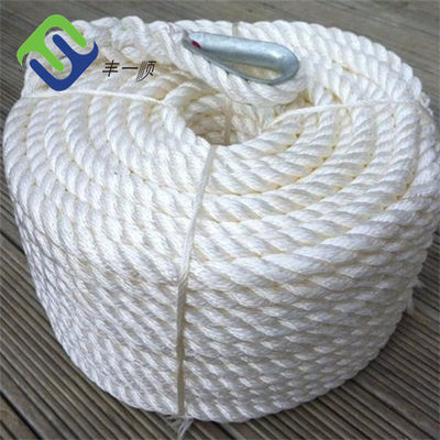เรือ 3 Strand Anchor Rope Nylon Dock Lines Twisted Mooring Rope