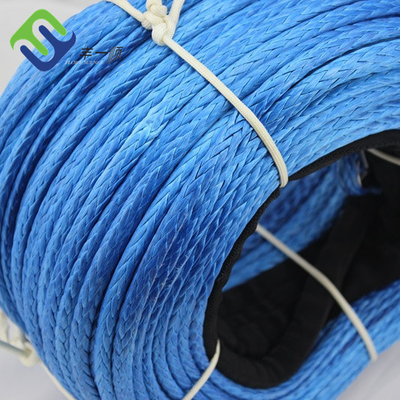 12 Strand SK75 เชือกกว้าน UHMWPE สังเคราะห์ 14mm 100m