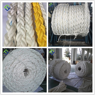 เชือกผูกเรือเดินทะเล PP Polypropylene 8 Strand สีขาว