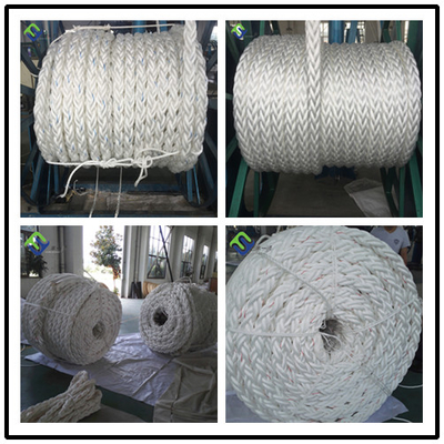 สีขาว 104mmx220m โพลีโปรพีเลน เรือติดเรือ สายทะเล 8 สาย