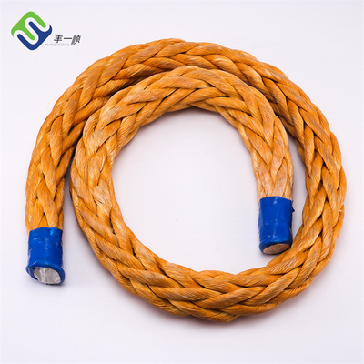 อุปกรณ์เสริมทางทะเล 12 Strand Uhmwpe Rope เชือกเรือเดินทะเลสำหรับเรือ